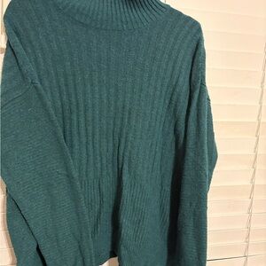 Time and Tru Women's Cowl Neck Sweater - Teal